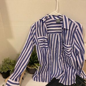 Women’s, New York & Company SOHO brand button-down shirt.